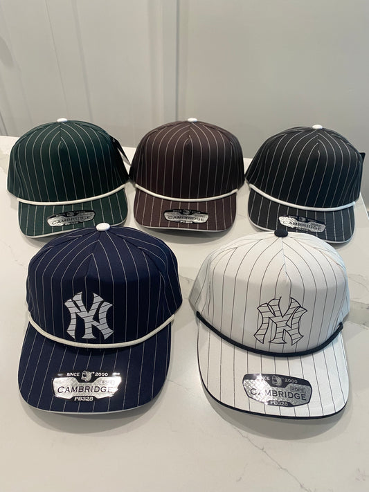 5 Panel snapback pinstripe hats